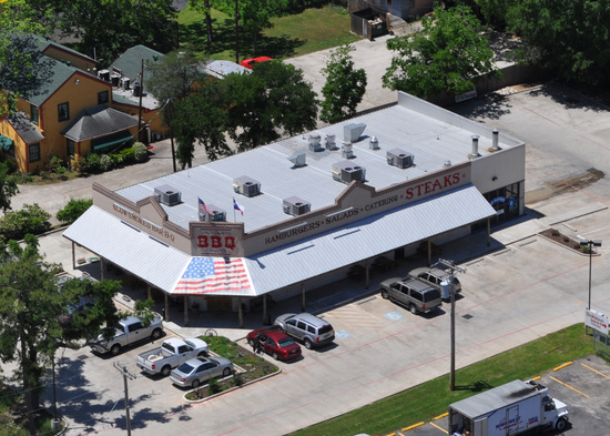 Aerial Photo of Dickinson BBQ and Steakhouse